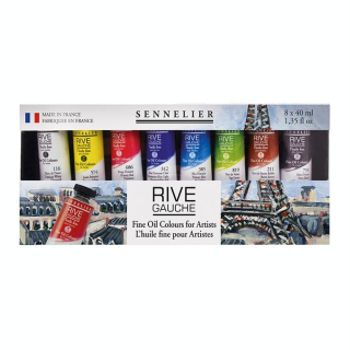 Peinture à l'huile fine Rive Gauche Set 8 x 40 ml - Sennelier - Rougier et Plé
