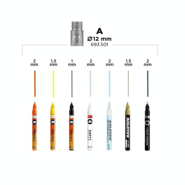 Bague Refill Extenstion A pour feutre 12 mm - Molotow - Rougier et Plé