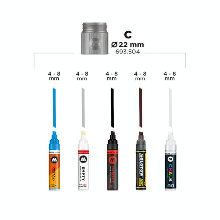 Bague Refill Extenstion C pour feutre 22 mm - Molotow - Rougier et Plé