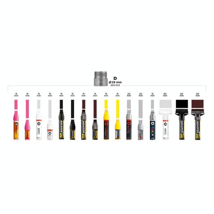 Bague Refill Extenstion D pour feutre 29 mm - Molotow - Rougier et Plé