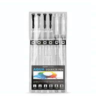 Pinceau à réservoir Aqua Squeeze Pen Set 6 pcs - Molotow - Rougier et Plé