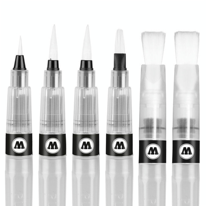 Pinceau à réservoir Aqua Squeeze Pen Set 6 pcs - Molotow - Rougier et Plé
