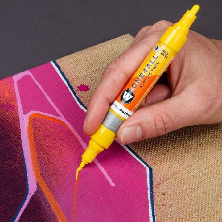 Marqueur One4All TWIN 1,5 et 4 mm Set Basic 1 - Molotow - Rougier et Plé