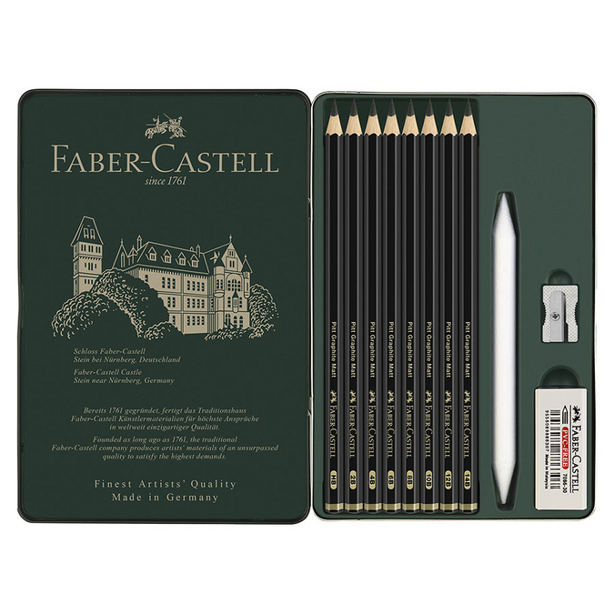 Crayon Pitt Graphite Matt Set de 11 - Faber-Castell - Rougier et Plé