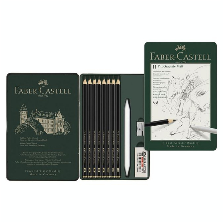 Crayon Pitt Graphite Matt Set de 11 - Faber-Castell - Rougier et Plé