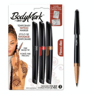 Stylo de tatouage temporaire BodyMark Set Henna Vibes - Bic - Rougier et Plé