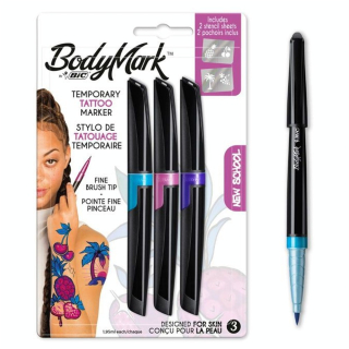 Stylo de tatouage temporaire BodyMark Set New School - Bic - Rougier et Plé