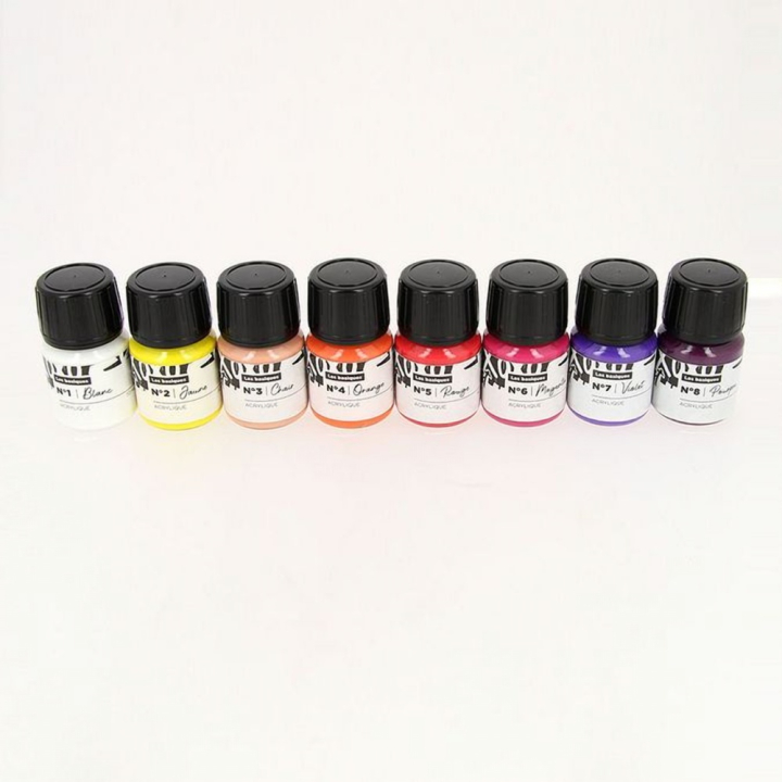 Peinture Custom Cuir 30 ml Couleurs basiques - Urbancust - Rougier et Plé