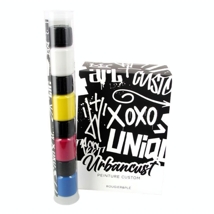 Peinture Custom Cuir Kit 4 flacons Primaires + Blanc - Urbancust - Rougier et Plé