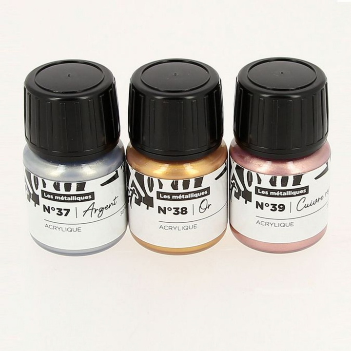 Peinture Custom Cuir 30 ml Couleurs métalliques - Urbancust - Rougier et Plé