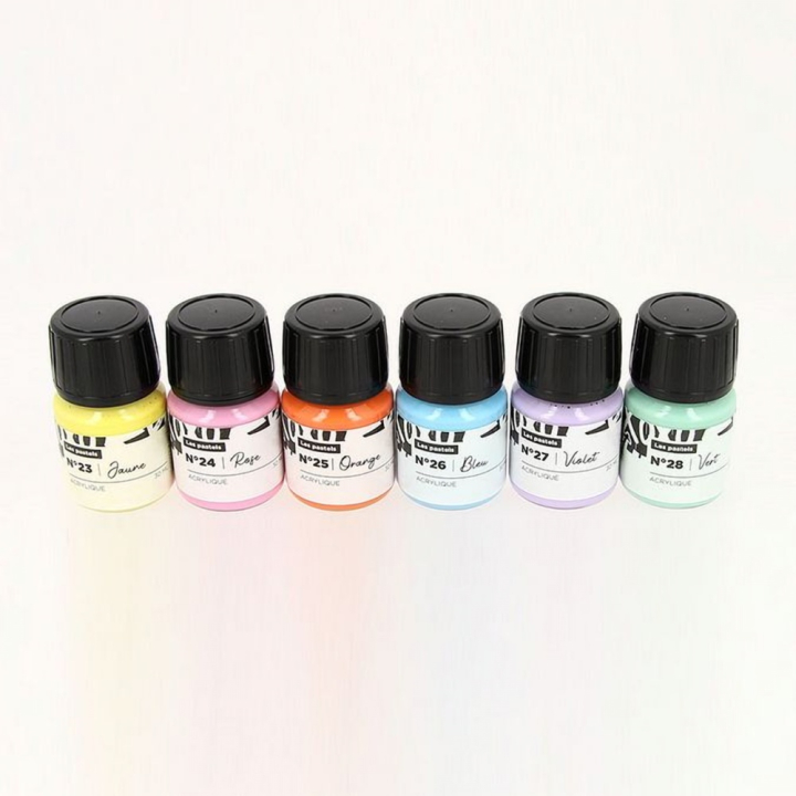 Peinture Custom Cuir 30 ml Couleurs pastel - Urbancust - Rougier et Plé