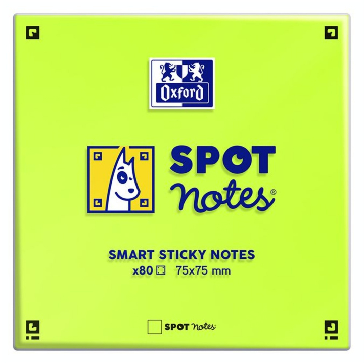 Notes adhésives repositionnables 75 x 75 mm Spot Notes assorties - Oxford - Rougier et Plé