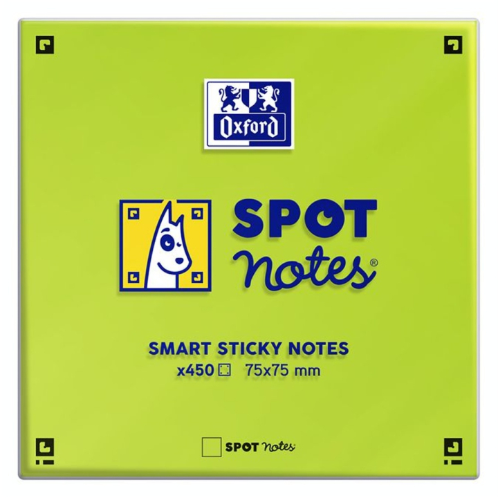 Notes adhésives repositionnables 75 x 75 mm Spot Notes assorties - Oxford - Rougier et Plé
