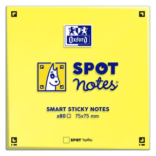 Notes adhésives repositionnables 75 x 75 mm Spot Notes jaunes - Oxford - Rougier et Plé
