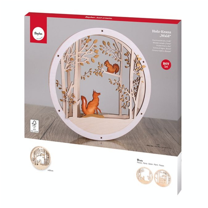 Couronne en bois Forêt Ø 30 cm - Rayher - Rougier et Plé