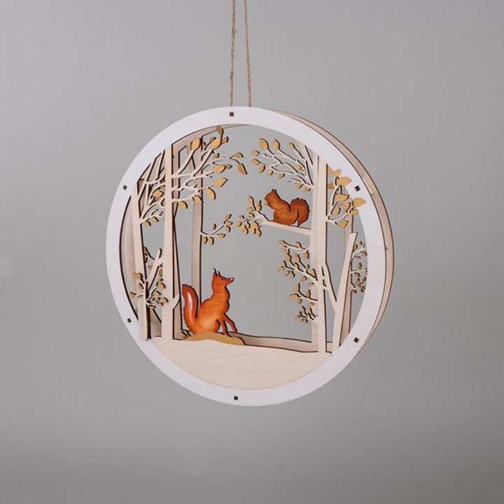 Couronne en bois Forêt Ø 30 cm - Rayher - Rougier et Plé