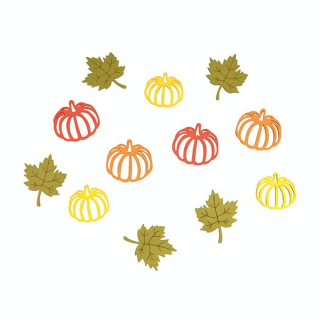 Miniatures en bois Citrouilles + feuilles 12 pcs - Rayher - Rougier et Plé