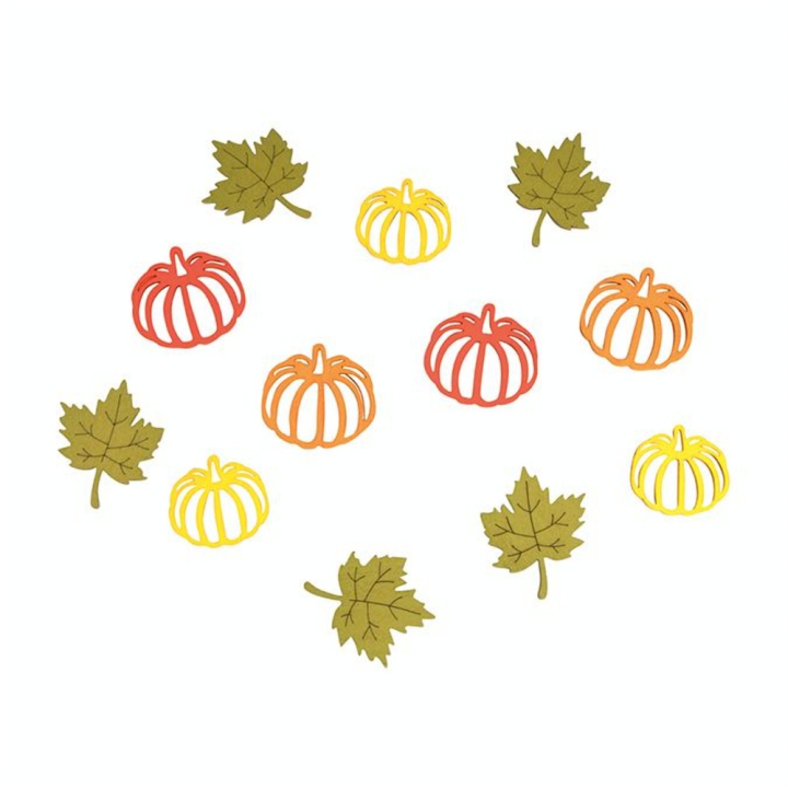 Miniatures en bois Citrouilles + feuilles 12 pcs - Rayher - Rougier et Plé