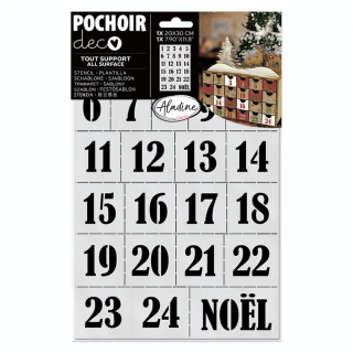Pochoir décoration Calendrier de l'Avent - Aladine - Rougier et Plé