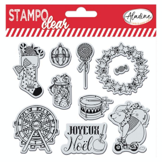 Tampon Stampo Clear Parade de noël - Aladine - Rougier et Plé