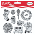 Tampon Stampo Clear Parade de noël - Aladine - Rougier et Plé