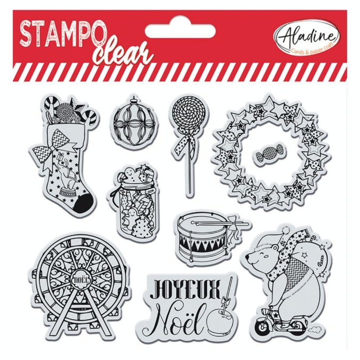 Tampon Stampo Clear Parade de noël - Aladine - Rougier et Plé