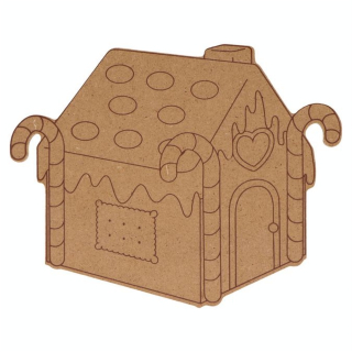 Silhouette Maison de noël 15 x 12 x 0.5 cm - Artemio - Rougier et Plé
