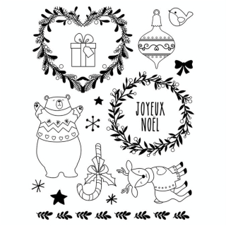 Tampon transparent non monté Beary Christmas - Artemio - Rougier et Plé