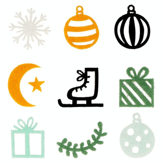 Silhouettes en feutre Imagine Xmas 45 pcs - Artemio - Rougier et Plé