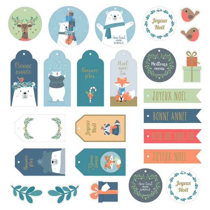 Forme en papier imprimé Beary Christmas - Artemio - Rougier et Plé