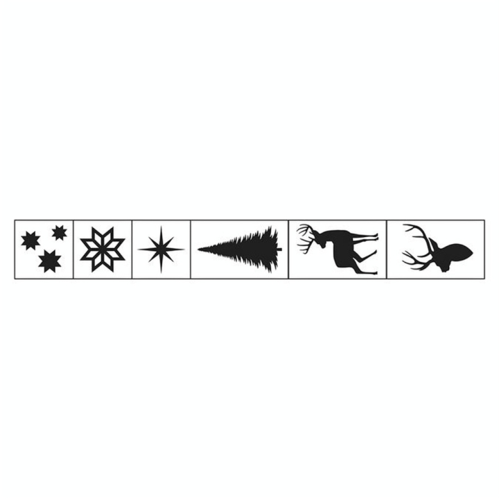 Tampon bois Set Noël cerfs 5 pcs - Artemio - Rougier et Plé