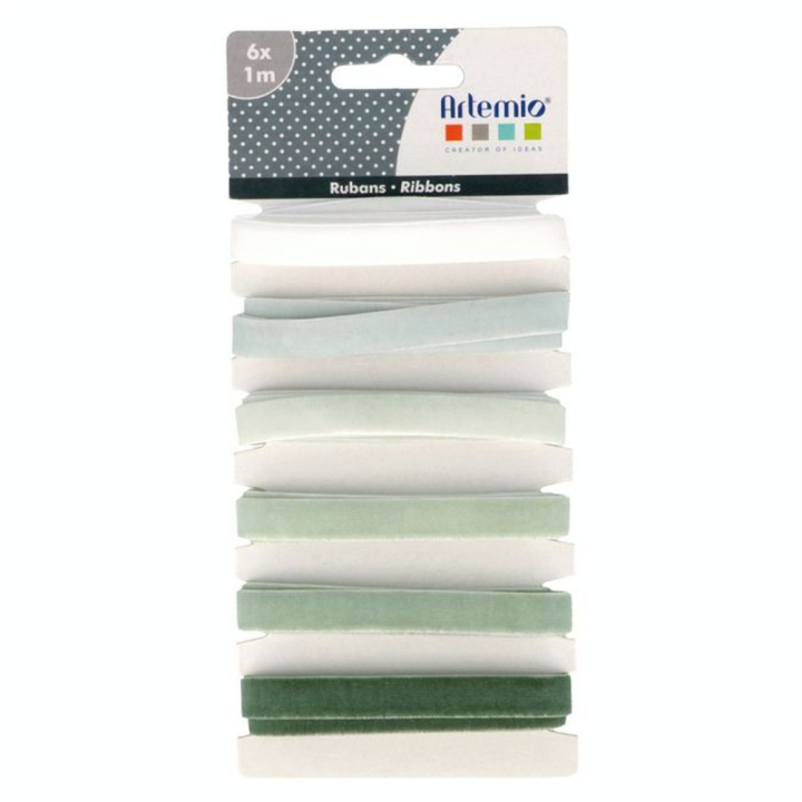 Rubans velours 6x1m Misty Winter - Artemio - Rougier et Plé