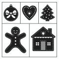 Tampon bois Set Gingerbread sapins 5 pcs - Artemio - Rougier et Plé