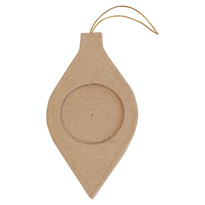 Cadre boule allongée de Noël à suspendre 12,5 cm - Décopatch - Rougier et Plé