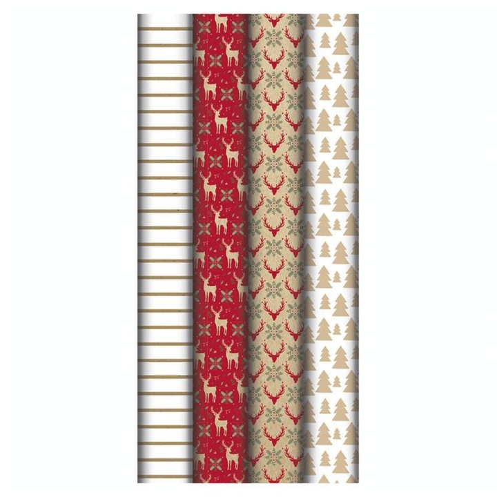 Papier cadeau Lovely home Rouge 0,7 x 5 m - Clairefontaine - Rougier et Plé