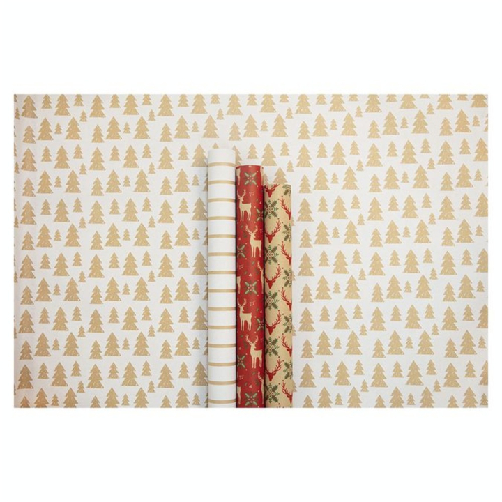 Papier cadeau Lovely home Rouge 0,7 x 5 m - Clairefontaine - Rougier et Plé