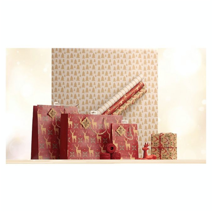 Papier cadeau Lovely home Rouge 0,7 x 5 m - Clairefontaine - Rougier et Plé