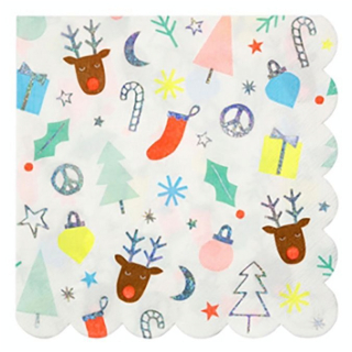 Serviette en papier Funky Noël 16 pcs - Meri Meri - Rougier et Plé