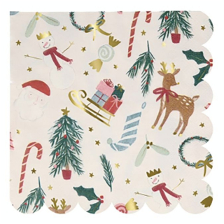 Serviette de table à motif festif 16 pcs - Meri Meri - Rougier et Plé