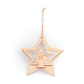 Suspension étoile renne bois 28 x 16 x 10 cm - Graine Créative - Rougier et Plé