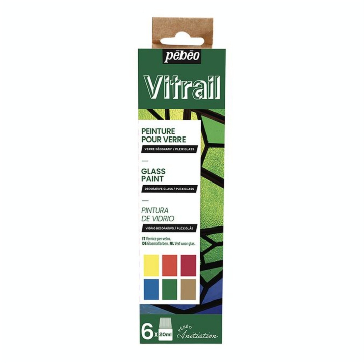 Peinture Vitrail set Initiation 6 x 20 ml - Pébéo - Rougier et Plé
