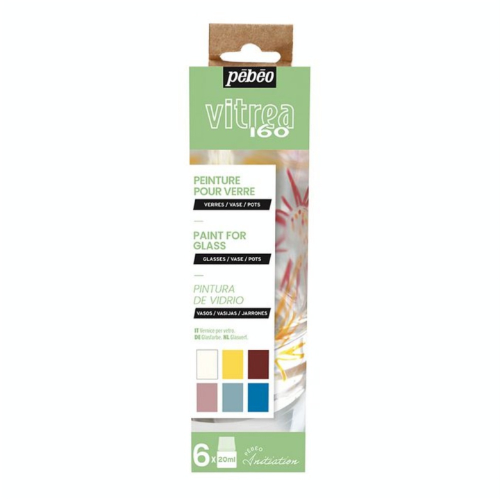 Peinture Vitrea 160 set Initiation n°1 6 x 20 ml - Pébéo - Rougier et Plé