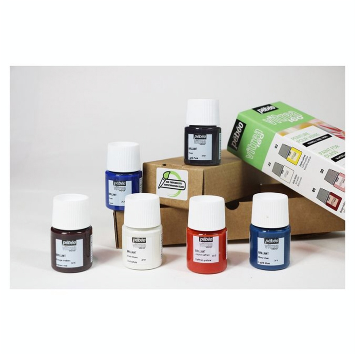 Peinture Vitrea 160 set Initiation n°1 6 x 20 ml - Pébéo - Rougier et Plé