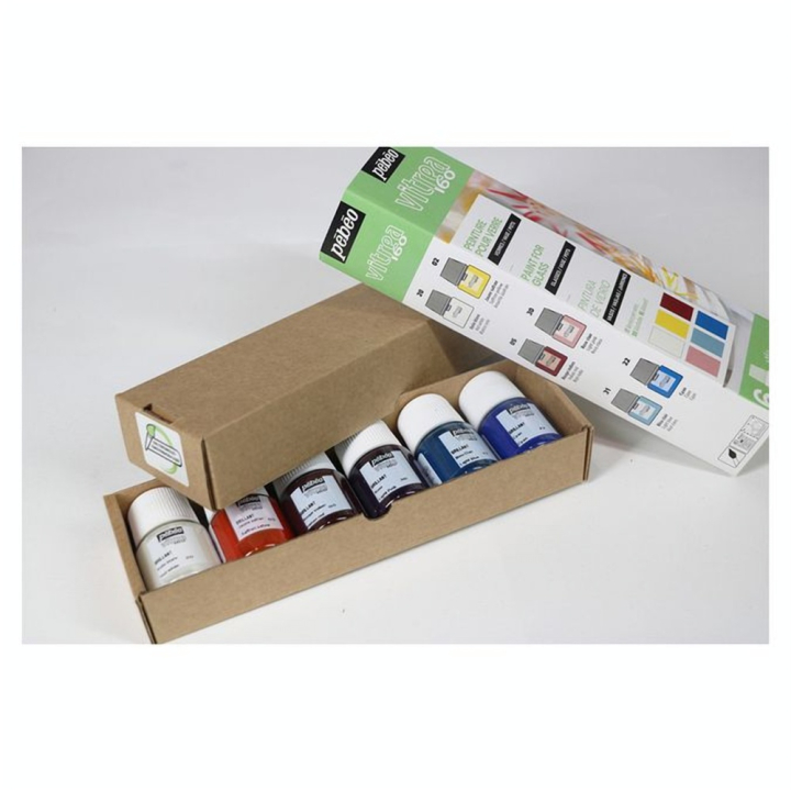 Peinture Vitrea 160 set Initiation n°1 6 x 20 ml - Pébéo - Rougier et Plé