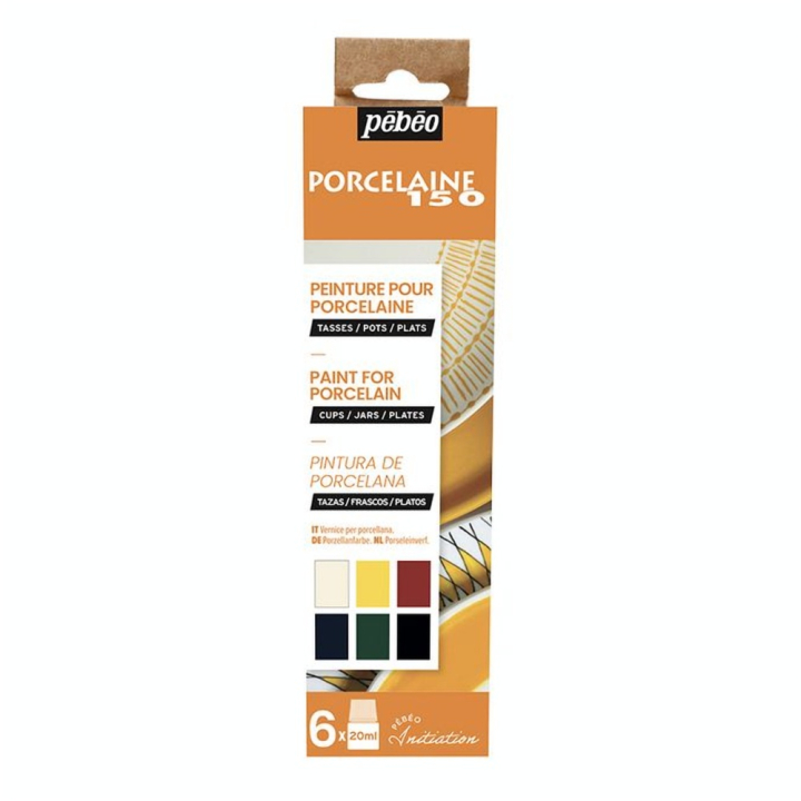 Peinture Porcelaine 150 set Initiation n°1 6 x 20 ml - Pébéo - Rougier et Plé
