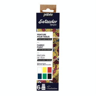 Peinture Setacolor opaque mate set Initiation 6 x 20 ml - Pébéo - Rougier et Plé
