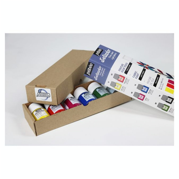 Peinture Setacolor tissus clairs set Initiation 6 x 20 ml - Pébéo - Rougier et Plé