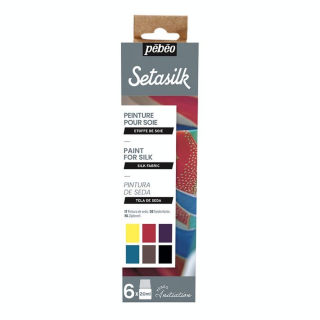 Peinture Setasilk set Initiation 6 x 20 ml - Pébéo - Rougier et Plé