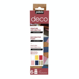 Peinture Deco brillant set Initiation 6 x 20 ml - Pébéo - Rougier et Plé
