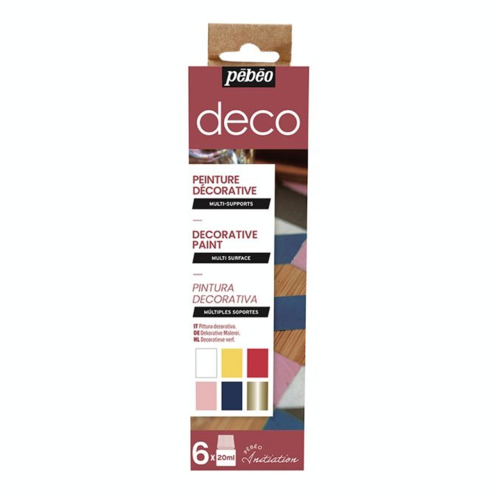 Peinture Deco brillant set Initiation 6 x 20 ml - Pébéo - Rougier et Plé